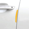 4 PCS Universal Car Door Anti-collision Strip Protection Guards Trims Stickers (Yellow)