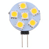 G4 6 LEDs SMD 5050 72LM 2800-3200K Stepless Dimming Energy Saving Light Pin Base Lamp Bulb, DC 12V(Warm White)