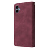 For Samsung Galaxy A06 4G Multifunctional Frosted Zipper Wallet Leather Phone Case(Wine Red)