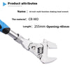 10 Inch Multifunctional Folding Shaking Head Ratchet Wrench Bathroom Wrench(2045)