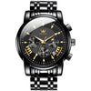 OLEVS 2892 Men Multifunctional Business Waterproof Quartz Watch(Black)