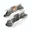 8 in 1 Magnetic Double-Headed Measuring Spoon Stainless Steel Measuring Spoon Set(Black)