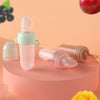 Portable Dual-purpose Baby Food Feeding Spoon Fruit Vegetable Silicone Feeding Pacifier Bottle(Green)
