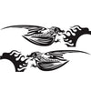 2 PCS/Set D-489 Fire-breathing Dragon Pattern Car Modified Decorative Sticker(Black)