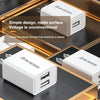 WK WP-U119 10W Dual USB Ports Travel Charger Power Adapter, EU Plug