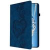 For Samsung Galaxy Tab A8 10.5 2021 Love Hearts Embossed Leather Smart Tablet Case(Dark Blue)