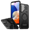 For Samsung Galaxy A14 4G / 5G Shield Frame Holder MagSafe Phone Case(Black)