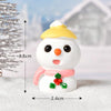 3pcs Christmas Lovely Micro Landscape Snow Ornament Decorative Accessories, Style: No.7 Big Eye Snowman Yellow