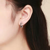 Simple Love S925 Sterling Silver Inlaid Zircon Women Earrings