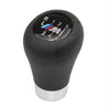 For BMW 3 Series E90 Round Car Gear Lever Leather Gear Shift Knob, Style:6 Speed