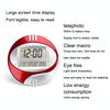 3885N Modern Silent Electronic Clock LCD Large Character Clock(Red)
