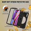 For Xiaomi Redmi Pad Pro 12.1 Rotatable Holder Silicone Hybrid PC Tablet Case with Shoulder Strap(Black)