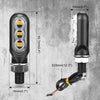 2pcs 12V 3LEDs Motorcycle Mini Water Turn Signal Light (Black)