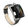 K7 1.14 inch TFT Screen Smart Call Bracelet, BT Call / Heart Rate / Blood Pressure / Blood Oxygen, Strap:Leather Strap(Tarnish)