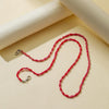 Drop Style Faceted Crystal Mask Lanyard Necklace Chain Glasses Chain(Wine Red)