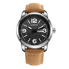 Ochstin 6047B Business Style Quartz Men Leather Watch(Silver+Khaki)
