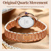 OLEVS 9943 Women Diamond Waterproof Quartz Watch(Rose Gold Roman)