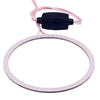 80mm 5W 180LM Angel Eyes Circles Car Headlight Green Light COB LED Lights for Vehicles, DC 12-24V