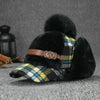Winter Outdoor Warm Lattice Bomber Hat for Women, Hat Size:M56-58cm(Lemon Yellow)
