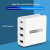 WLX-A6 4 Ports Quick Charging USB Travel Charger Power Adapter, US Plug
