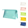 Portable Waterproof PVC Toiletry Bag Cosmetic Storage Bag Travel Clutch(Light Green)