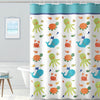 180x180cm Thickened Polyester Fabric Printed Shower Curtain Cute Cartoon Waterproof Curtain With Hooks