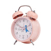 Student Cute Style Bell Alarm Clock Bedside Mute Clock With Light Specification Y35 4 Inch (Pink)
