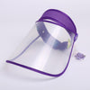 Anti-Saliva Splash Anti-Spitting Anti-Fog Anti-Oil Protective Cap Empty Top Hat Mask Removable Face Shield(Purple)