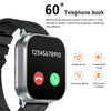 D8 Pro 2.01 inch 2 in 1 Bluetooth Earphone Silicone Strap Smart Watch, Support NFC with Cover(Black)