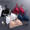 Camisole Female Wrapped Chest Tube Top Underwear Sexy Lace Gathered Base Bra with Chest Pad, Size:One Size(Blue)