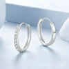 S925 Sterling Silver Gold-plated Silver Hoop Earrings Ear Ornaments, Color: Silver S