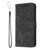 For Huawei P30 Skin Feel Embossed Sunflower Horizontal Flip Leather Case with Holder & Card Slots & Wallet & Lanyard(Black)