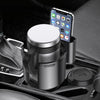 2 in 1 Car Center Console Water Cup Holder Multi-purpose Storage Box(Black)
