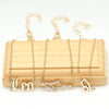 3 In 1 12 Zodiac Signs Necklace Set Retro Alphabet Symbols With Diamonds Jewelry Set, Style: Taurus Golden
