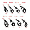 80 PCS / Box Top Ring Leading Eye Lure Rod Accessories, Style: Iron+Ceramic Ring(Black)