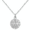 Three-Dimensional Sports Ball Pendant Necklace,Style: Women Basketball White K
