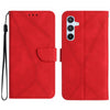 For Samsung Galaxy A56 5G Stitching Embossed Leather Phone Case(Red)