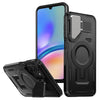 For Samsung Galaxy A05s Shield Frame Holder MagSafe Phone Case(Black)