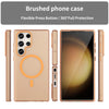 For Samsung Galaxy S23 Ultra 5G MagSafe Frosted Translucent TPU + PC Full Coverage Phone Case(Orange)