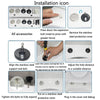 1 Pair 3903 Zinc Alloy Toilet Seat Hinge Installation Nut Quick Release Installation Screw(Toilet Cover Accessories)