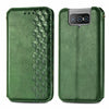 For Asus Zenfone 8 Flip Cubic Grid Pressed Horizontal Flip Magnetic PU Leather Case with Holder & Card Slots & Wallet(Green)