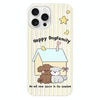 For iPhone 12 Pro Skin Feeling Jelly TPU Hybrid PC Phone Case(Dog White)
