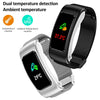 K60 1.08 inch Silicone Band Earphone Detachable Life Waterproof Smart Watch Support Bluetooth Call(Black Silver)