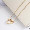 Fashion Necklace Heart Design Hollow Simple Necklace (Silver)