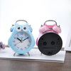 2 PCS Children Creative Cartoon Owl Super Ring Metal Bell Student Alarm Clock(Blue)