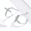 Cross Earrings Sterling Silver S925 Zircon Earrings