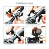 PULUZ 360 Degree Rotation Bike Aluminum Handlebar Adapter Mount with Screw for GoPro, Insta360, DJI and Other Action Cameras(Black)