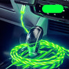 2 in 1 USB to 8 Pin + Micro USB Magnetic Suction Colorful Streamer Mobile Phone Charging Cable, Length: 1m(Green Light)