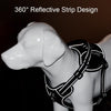 Reflective Dog Vest Harness Leash, XS Black - Padded Chest Lead