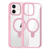 For iPhone 11 High Transparency MagSafe Holder Phone Case(Pink)